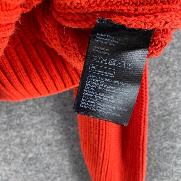 5/$45 Divided Sweater Pullover Women M Medium Red Knit Crew Neck Long Sleeve - Picture 7 of 10